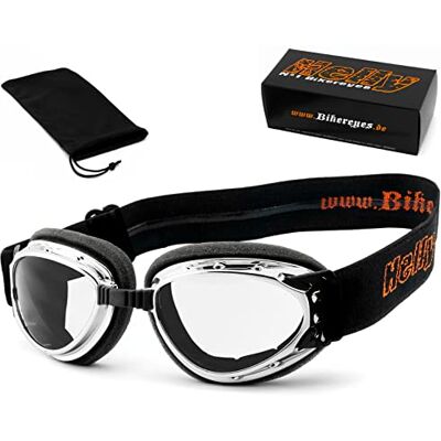 Helly Bikereyes Helly No.1 Bikereyes Motorbril, bikerbril winddicht, gevoerd, anti-condens, HLT veiligheidsglas volgens DIN EN 166 hoog draagcomfort bij lange ritten Helly Bikereyes Helly No.1 Bikereyes Motorbril, bikerbril winddicht, gevoerd, anti-condens, HLT veiligheidsglas volgens DIN EN 166 hoog draagcomfort bij lange ritten