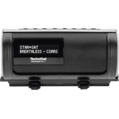 TechniSat DIGITRADIO Bike 1 DAB+ radio (DAB, FM, IP65 waterdichte behuizing, OLED-display, bluetooth-audiostreaming, universele houder voor stuur/frame, accu, 2 watt) zwart/zilver TechniSat DIGITRADIO Bike 1 DAB+ radio (DAB, FM, IP65 waterdichte behuizing, OLED-display, bluetooth-audiostreaming, universele houder voor stuur/frame, accu, 2 watt) zwart/zilver
