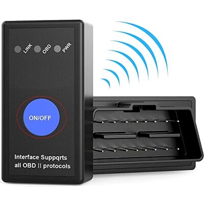 NK Universeel OBD II diagnoseapparaat voor de auto, met aan/uit-schakelaar, probleemmelder, eenvoudig te installeren en te bedienen, Bluetooth 4.0 (compatibel met Android en iOS) NK Universeel OBD II diagnoseapparaat voor de auto, met aan/uit-schakelaar, probleemmelder, eenvoudig te installeren en te bedienen, Bluetooth 4.0 (compatibel met Android en iOS)