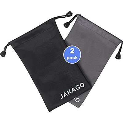 JAKAGO 2 waterdichte stoffen zakken Voor brillen, koptelefoons, opladers of telefoons tot 5,5 inch 11 x 18 cm JAKAGO 2 waterdichte stoffen zakken Voor brillen, koptelefoons, opladers of telefoons tot 5,5 inch 11 x 18 cm