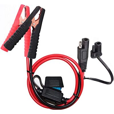 YETOR SAE kabelklemmen, SAE snelsluiting krokodillenklemadapter met 2FT 10AWG SAE-aansluiting, oplaadkabel voor auto's, motorfietsen (SAE-klem) YETOR SAE kabelklemmen, SAE snelsluiting krokodillenklemadapter met 2FT 10AWG SAE-aansluiting, oplaadkabel voor auto's, motorfietsen (SAE-klem)