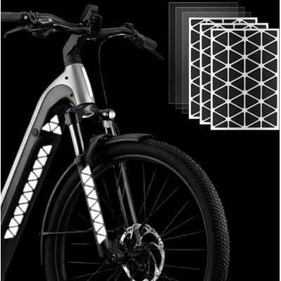 VUTYNKO Reflecterende stickers voor fiets, helm, trolley, scooter, motorfiets, 3 stuks VUTYNKO Reflecterende stickers voor fiets, helm, trolley, scooter, motorfiets, 3 stuks