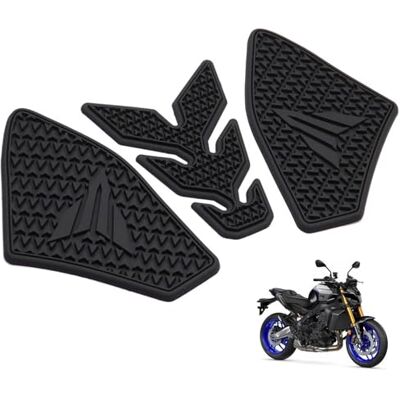 DFFMQSJ Motorfiets tankbescherming compatibel met Yamaha MT-09 MT09 MT 09 2021 2022 2023, zwart, rubber, sportief, tankbescherming DFFMQSJ Motorfiets tankbescherming compatibel met Yamaha MT-09 MT09 MT 09 2021 2022 2023, zwart, rubber, sportief, tankbescherming