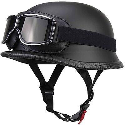HHSDB Halve hemel Springen Gezicht Motorfiets Jet Helm met Fiets Voorruit Halve Shell Helm ECE Certified Cruiser Chopper Scooter Bromfiets Helm Verstelbaar Snel voor Volwassenen HHSDB Halve hemel Springen Gezicht Motorfiets Jet Helm met Fiets Voorruit Halve Shell Helm ECE Certified Cruiser Chopper Scooter Bromfiets Helm Verstelbaar Snel voor Volwassenen