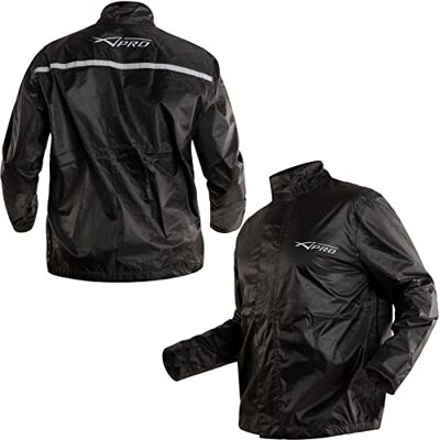 A-pro Regenjas, reflecterend, scooter, nylon, 100% waterdicht, voor motorfiets, biker, capuchon, sport XXL A-pro Regenjas, reflecterend, scooter, nylon, 100% waterdicht, voor motorfiets, biker, capuchon, sport XXL