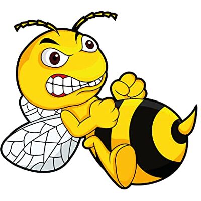 iSecur Sticker boze bij, geel, 15 x 13 cm, voertuig kfz511 Weerbestendige wespensticker voor auto, vrachtwagen, motorfiets, scooter iSecur Sticker boze bij, geel, 15 x 13 cm, voertuig kfz511 Weerbestendige wespensticker voor auto, vrachtwagen, motorfiets, scooter