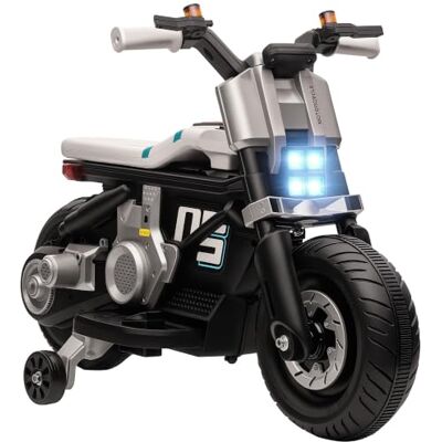 HOMCOM Elektrische motorfiets voor kinderen, 3-5 jaar, 6 V, stabilisatoren Elektrische motorfiets voor kinderen, claxon, 4 koplampen en muziek, PP en metaal, 3 km/u HOMCOM Elektrische motorfiets voor kinderen, 3-5 jaar, 6 V, stabilisatoren Elektrische motorfiets voor kinderen, claxon, 4 koplampen en muziek, PP en metaal, 3 km/u
