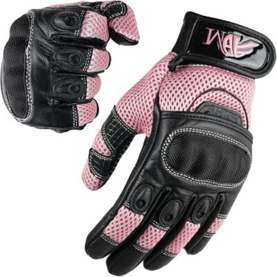 ADM Motorhandschoenen voor dames, CE-goedgekeurd, zomer, winter, tussenseizoen, scooter, dames, CE, touch, zacht, ademend, zwart en roze, maat L ADM Motorhandschoenen voor dames, CE-goedgekeurd, zomer, winter, tussenseizoen, scooter, dames, CE, touch, zacht, ademend, zwart en roze, maat L