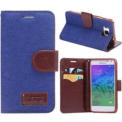 Puig LD Case A001113 beschermhoes voor Samsung Alpha G850, jeans-look, blauw Puig LD Case A001113 beschermhoes voor Samsung Alpha G850, jeans-look, blauw
