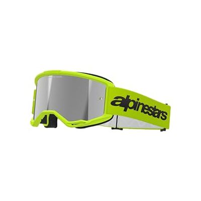 Alpinestars Vision 3 Wordmark Mirror Motorcrossbril, geel, één maat Alpinestars Vision 3 Wordmark Mirror Motorcrossbril, geel, één maat