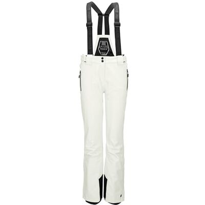 Killtec Laraka 35247-000 Skibroek voor dames, met afneembare slabbetje en randbescherming, gebroken wit, maat 42 Killtec Laraka 35247-000 Skibroek voor dames, met afneembare slabbetje en randbescherming, gebroken wit, maat 42
