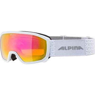 ALPINA SCARABEO JR. Q-LITE Skibril OTG spiegel met 100% uv-bescherming voor kinderen, wit, eenheidsmaat ALPINA SCARABEO JR. Q-LITE Skibril OTG spiegel met 100% uv-bescherming voor kinderen, wit, eenheidsmaat