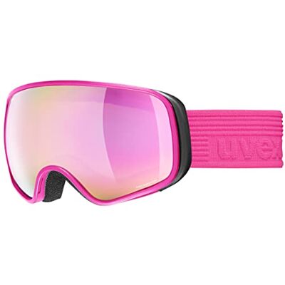 Uvex FM-sph scribble skibril voor kinderen, uniseks, roze/transparant, één maat Uvex FM-sph scribble skibril voor kinderen, uniseks, roze/transparant, één maat