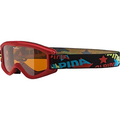 ALPINA Carvy 2.0 Skibril, uniseks, rood mat, eenheidsmaat ALPINA Carvy 2.0 Skibril, uniseks, rood mat, eenheidsmaat