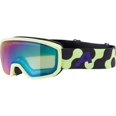 ALPINA SCARABEO JR. Q-LITE OTG skimasker, spiegel voor kinderen, optimaal comfort door comfortabel frame, 100% UV-bescherming, mat limoen ALPINA SCARABEO JR. Q-LITE OTG skimasker, spiegel voor kinderen, optimaal comfort door comfortabel frame, 100% UV-bescherming, mat limoen
