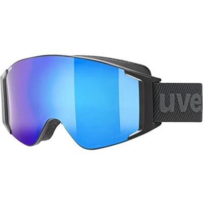Uvex G, Gl 3000 TB Skimasker voor mannen en vrouwen met verwisselbaar glas vergroot gezichtsveld en anti-condens-bescherming matzwart/blauw-lasergoud Lite één maat Uvex G, Gl 3000 TB Skimasker voor mannen en vrouwen met verwisselbaar glas vergroot gezichtsveld en anti-condens-bescherming matzwart/blauw-lasergoud Lite één maat