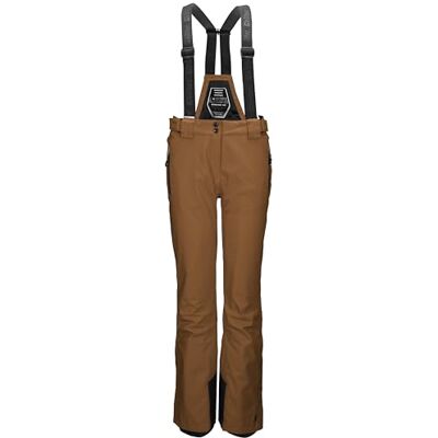 Killtec Laraka 35247-000 dames skibroek met afneembare slabbetje en randbescherming, bruin, maat 38 Killtec Laraka 35247-000 dames skibroek met afneembare slabbetje en randbescherming, bruin, maat 38