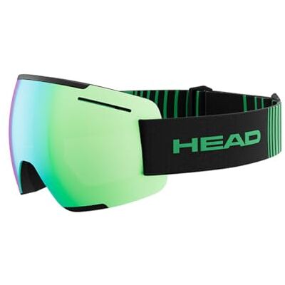 HEAD F-LYT, Ski- en snowboardbril, uniseks, volwassenen, groen/zwart, L HEAD F-LYT, Ski- en snowboardbril, uniseks, volwassenen, groen/zwart, L