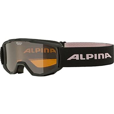 ALPINA Uniseks kinderen, Piney skibril, zwart-roze, eenheidsmaat ALPINA Uniseks kinderen, Piney skibril, zwart-roze, eenheidsmaat