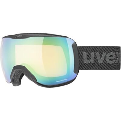 Uvex downhill 2100 V Elegante fotochromische skibril met anti-condenscoating voor dames en heren Mat zwart/transparant groen Eén maat Uvex downhill 2100 V Elegante fotochromische skibril met anti-condenscoating voor dames en heren Mat zwart/transparant groen Eén maat