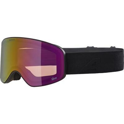 ALPINA FERNIE Q-LITE Skibril met spiegeleffect, contrastrijke gepolariseerde OTG-glazen, ideaal voor brildragers, 100% uv-bescherming, mat zwart ALPINA FERNIE Q-LITE Skibril met spiegeleffect, contrastrijke gepolariseerde OTG-glazen, ideaal voor brildragers, 100% uv-bescherming, mat zwart