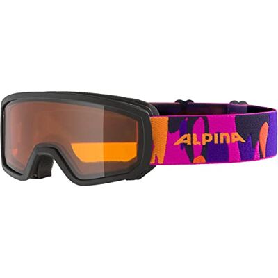 ALPINA PINEY Skibril, anti-condens, extreem robuust en onbreekbaar, met 100% uv-bescherming voor kinderen, zwart/mat roze, één maat ALPINA PINEY Skibril, anti-condens, extreem robuust en onbreekbaar, met 100% uv-bescherming voor kinderen, zwart/mat roze, één maat