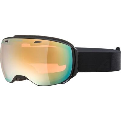 ALPINA BIG HORN Q Gepolariseerde skibril met spiegeleffect, met 100% uv-bescherming, voor volwassenen, mat zwart, één maat ALPINA BIG HORN Q Gepolariseerde skibril met spiegeleffect, met 100% uv-bescherming, voor volwassenen, mat zwart, één maat