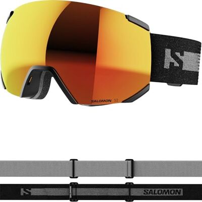 Salomon Radium Multilayer Skimasker, uniseks, breed gezichtsveld, ideaal voor skiën en snowboarden, zwart, eenheidsmaat Salomon Radium Multilayer Skimasker, uniseks, breed gezichtsveld, ideaal voor skiën en snowboarden, zwart, eenheidsmaat