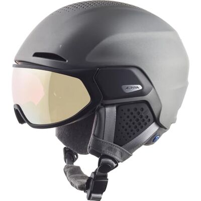 ALPINA Alto QV Skihelm, uniseks, volwassenen, gunmetal mat, 55-59 ALPINA Alto QV Skihelm, uniseks, volwassenen, gunmetal mat, 55-59