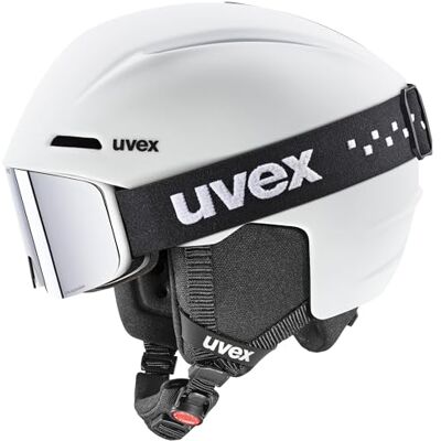 Uvex Youth Viti Set uniseks skihelm wit mat 54-58 cm Uvex Youth Viti Set uniseks skihelm wit mat 54-58 cm