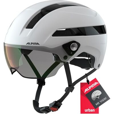 ALPINA Soho Visor V helm, uniseks, wit, mat, 55-59 ALPINA Soho Visor V helm, uniseks, wit, mat, 55-59