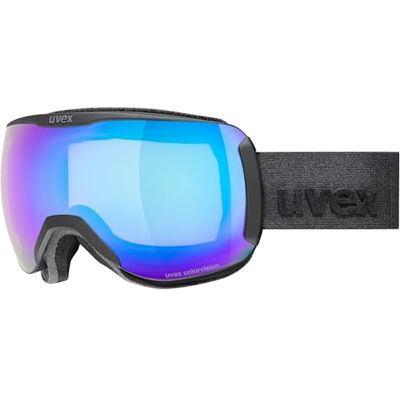 Uvex Downhill 2100 Cv skibril voor volwassenen, filter, categorie 2, contrastverbetering, Blck Sl/blauw-groen, één maat Uvex Downhill 2100 Cv skibril voor volwassenen, filter, categorie 2, contrastverbetering, Blck Sl/blauw-groen, één maat