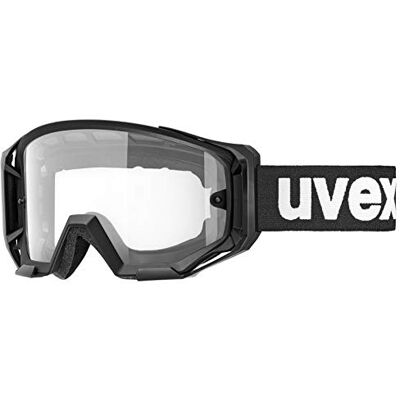 Uvex Athletic Bike Uniseks fietsmasker, vergroot gezichtsveld, condensvrij, lichtzwart, één maat Uvex Athletic Bike Uniseks fietsmasker, vergroot gezichtsveld, condensvrij, lichtzwart, één maat