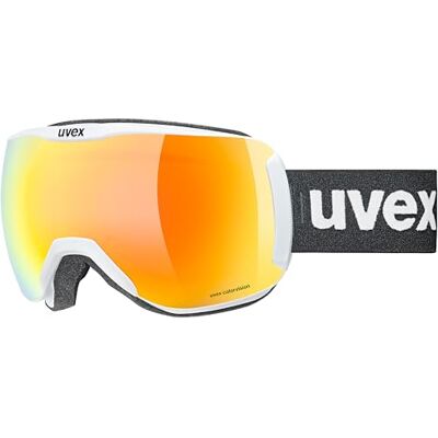 Uvex Downhill 2100 PS, skibril, uniseks, volwassenen, wit (mat/oranje-groen), Eén maat Uvex Downhill 2100 PS, skibril, uniseks, volwassenen, wit (mat/oranje-groen), Eén maat