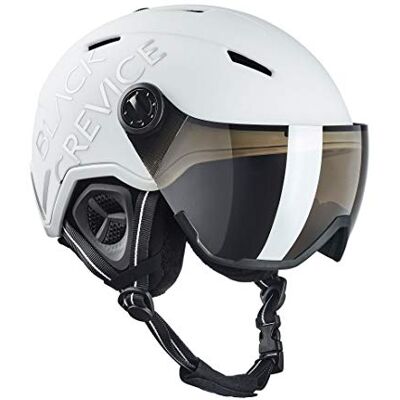 Black Crevice Vail Skihelm I Skihelm met vizier in pilotenstijl, skihelm voor dames en heren, skihelm van polycarbonaat, ademende skihelm, in grootte verstelbaar Black Crevice Vail Skihelm I Skihelm met vizier in pilotenstijl, skihelm voor dames en heren, skihelm van polycarbonaat, ademende skihelm, in grootte verstelbaar