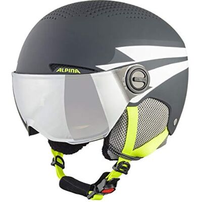 ALPINA ZUPO Visor Q-LITE Casque de ski de qualité supérieure et sûr pour enfants, avec coussinets d'oreille amovibles, avec visière renforçant le contraste ALPINA ZUPO Visor Q-LITE Casque de ski de qualité supérieure et sûr pour enfants, avec coussinets d'oreille amovibles, avec visière renforçant le contraste