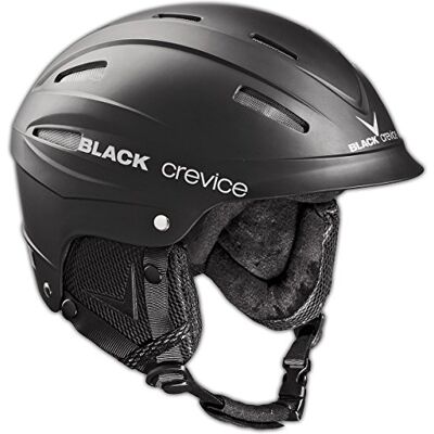 Black Crevice Ischgl Skihelm, schokbestendig, sportief design, voor dames en heren, snowboard, ademend, in grootte verstelbaar Black Crevice Ischgl Skihelm, schokbestendig, sportief design, voor dames en heren, snowboard, ademend, in grootte verstelbaar