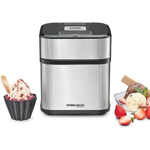 Rommelsbacher au 12 4-in-1 ijsmachine voor ijs met ijstimer, sorbet & ijsyoghurt-schep / 1,5 l / materiaal: roestvrij staal, kleur: zwart Rommelsbacher au 12 4-in-1 ijsmachine voor ijs met ijstimer, sorbet & ijsyoghurt-schep / 1,5 l / materiaal: roestvrij staal, kleur: zwart