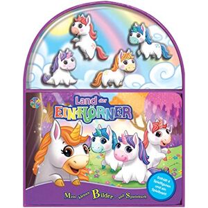 Phidal Land van de eenhoorn, speelboek + 4 speelfiguren + intrekbare speelmat Phidal Land van de eenhoorn, speelboek + 4 speelfiguren + intrekbare speelmat