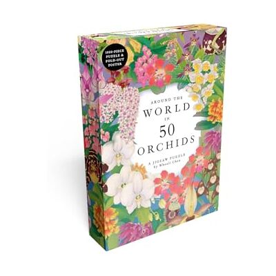 Laurence King Around the World in 50 Orchids A Jigsaw Puzzel/Engels Laurence King Around the World in 50 Orchids A Jigsaw Puzzel/Engels