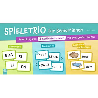 Verlag An Der Ruhr Spelentrio voor senioren en senioren: verzameling van drie levenszinnige spellen met extra kaarten Verlag An Der Ruhr Spelentrio voor senioren en senioren: verzameling van drie levenszinnige spellen met extra kaarten