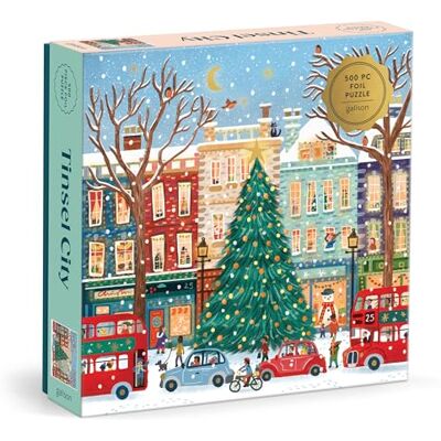 Galison Tinsel City 500 stukjes folie puzzel Galison Tinsel City 500 stukjes folie puzzel
