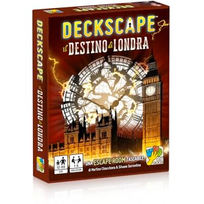 dV Giochi Deckscape The Destiny of London Een Escape Room Pocket Italiaanse editie, meerkleurig, van 12 tot 99 jaar, DVG4477 dV Giochi Deckscape The Destiny of London Een Escape Room Pocket Italiaanse editie, meerkleurig, van 12 tot 99 jaar, DVG4477