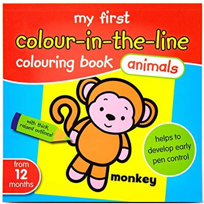 Booghe My First Colouring Book Animals Baby First Colour in The Line Book vanaf 12 maanden Booghe My First Colouring Book Animals Baby First Colour in The Line Book vanaf 12 maanden