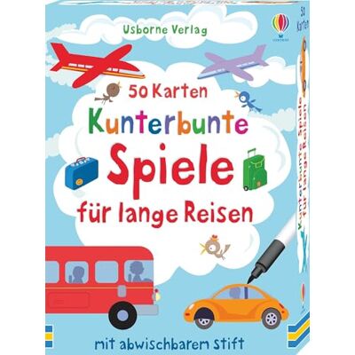 Usborne Verlag 50 kaarten: Kleurrijke games voor lange reizen: met afwasbare pen. Usborne Verlag 50 kaarten: Kleurrijke games voor lange reizen: met afwasbare pen.