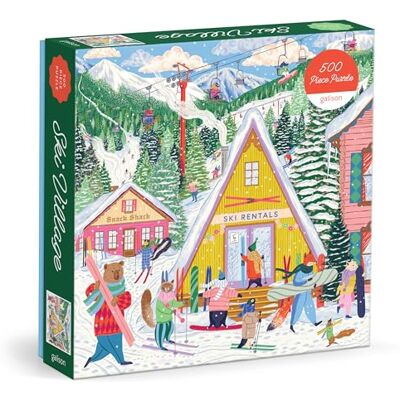 Galison Ski Village 500 Piece Puzzle Galison Ski Village 500 Piece Puzzle