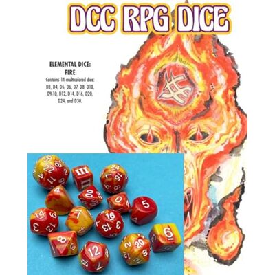 Goodman Games DCC RPG Dice Set Elemental Dice: Fire Goodman Games DCC RPG Dice Set Elemental Dice: Fire