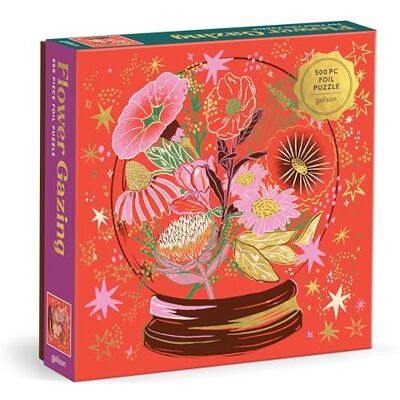 Galison Flower Gazing 500 stukjes folie puzzel Galison Flower Gazing 500 stukjes folie puzzel