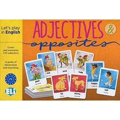 Klett Adjectives & opposites, gamebox: spel à 2 x 65 kaarten met adjectieven en hun tegenstellingen, 1 joker en 1 evenementenkaart + spelhandleiding Klett Adjectives & opposites, gamebox: spel à 2 x 65 kaarten met adjectieven en hun tegenstellingen, 1 joker en 1 evenementenkaart + spelhandleiding