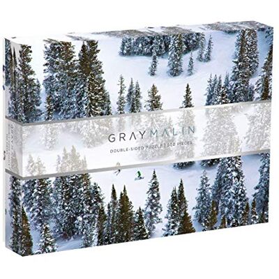 Galison Grijze Malin. The Snow: Tweezijdige puzzel 500 stukjes Galison Grijze Malin. The Snow: Tweezijdige puzzel 500 stukjes